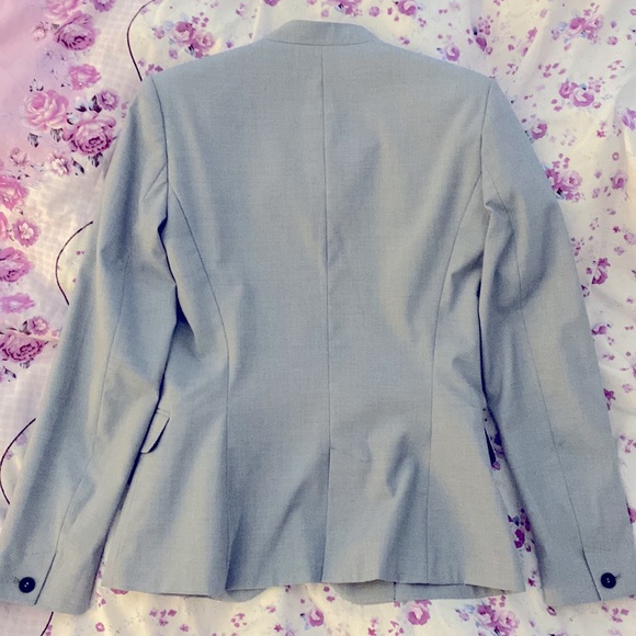 ZARA Single-breasted Light Blue Blazer Size 2 - Picture 2 of 7